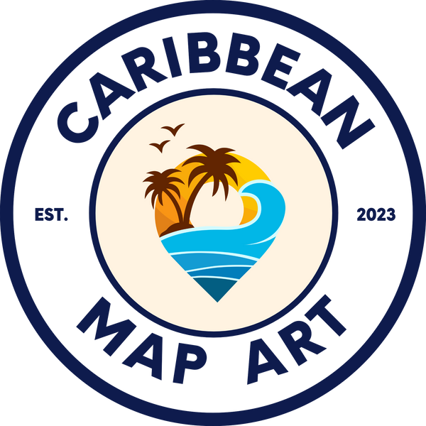 Caribbean Map Art