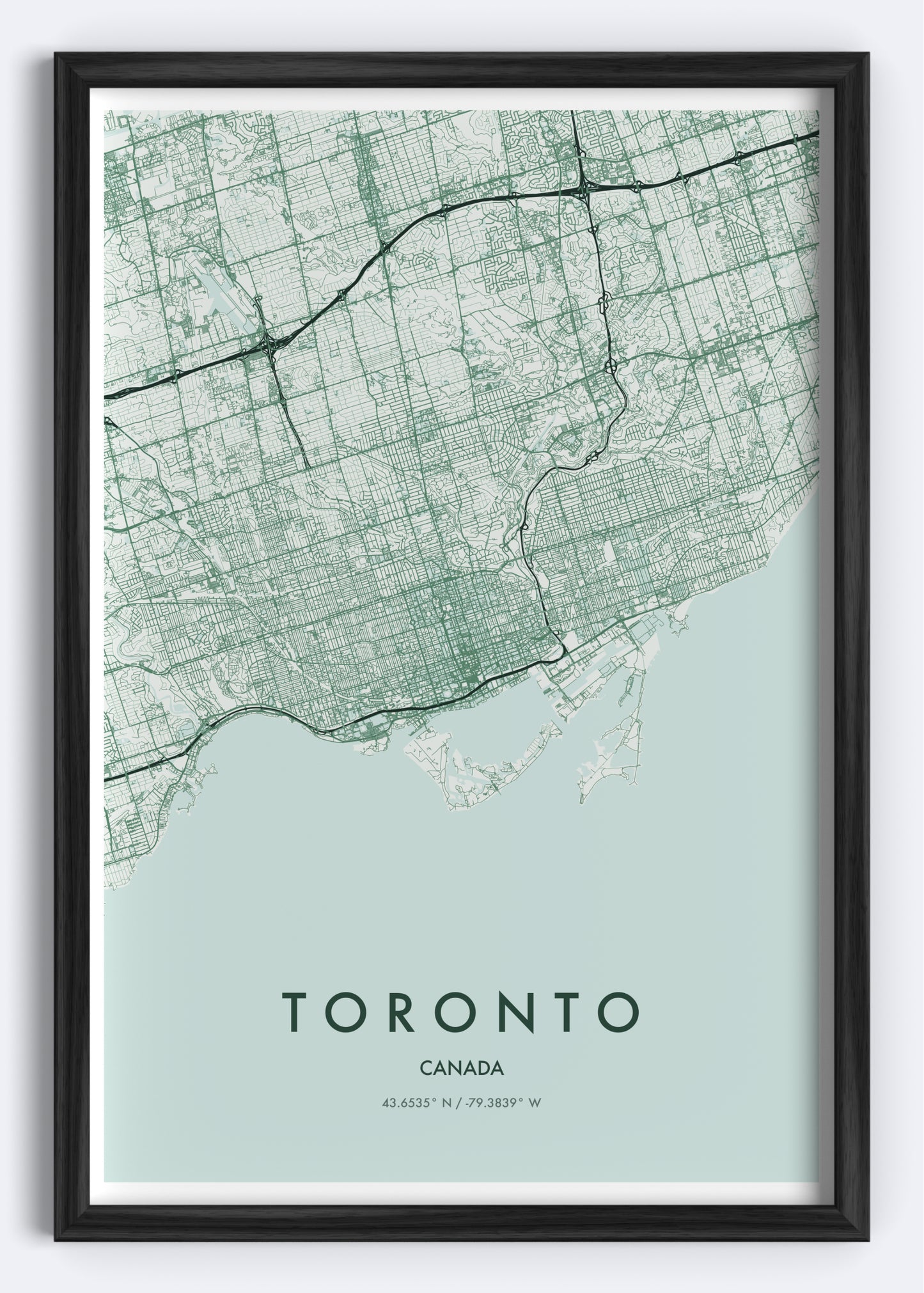 Toronto, Canada – Map Wall Art Print