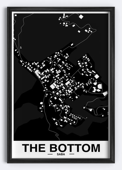 Saba - The Bottom Map Art Wall Print