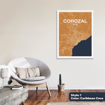 Custom Caribbean Map Art Wall Print