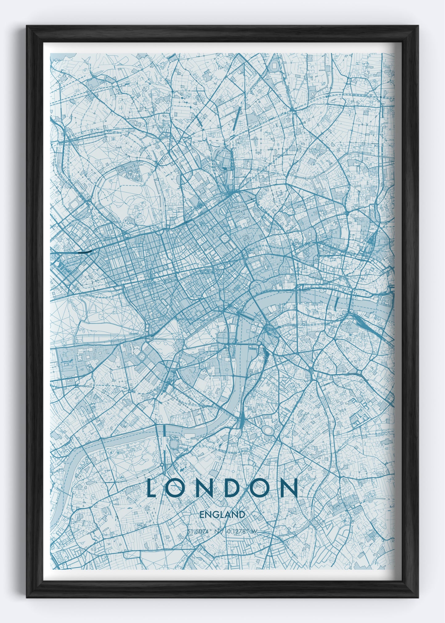 London, England – Map Wall Art Print