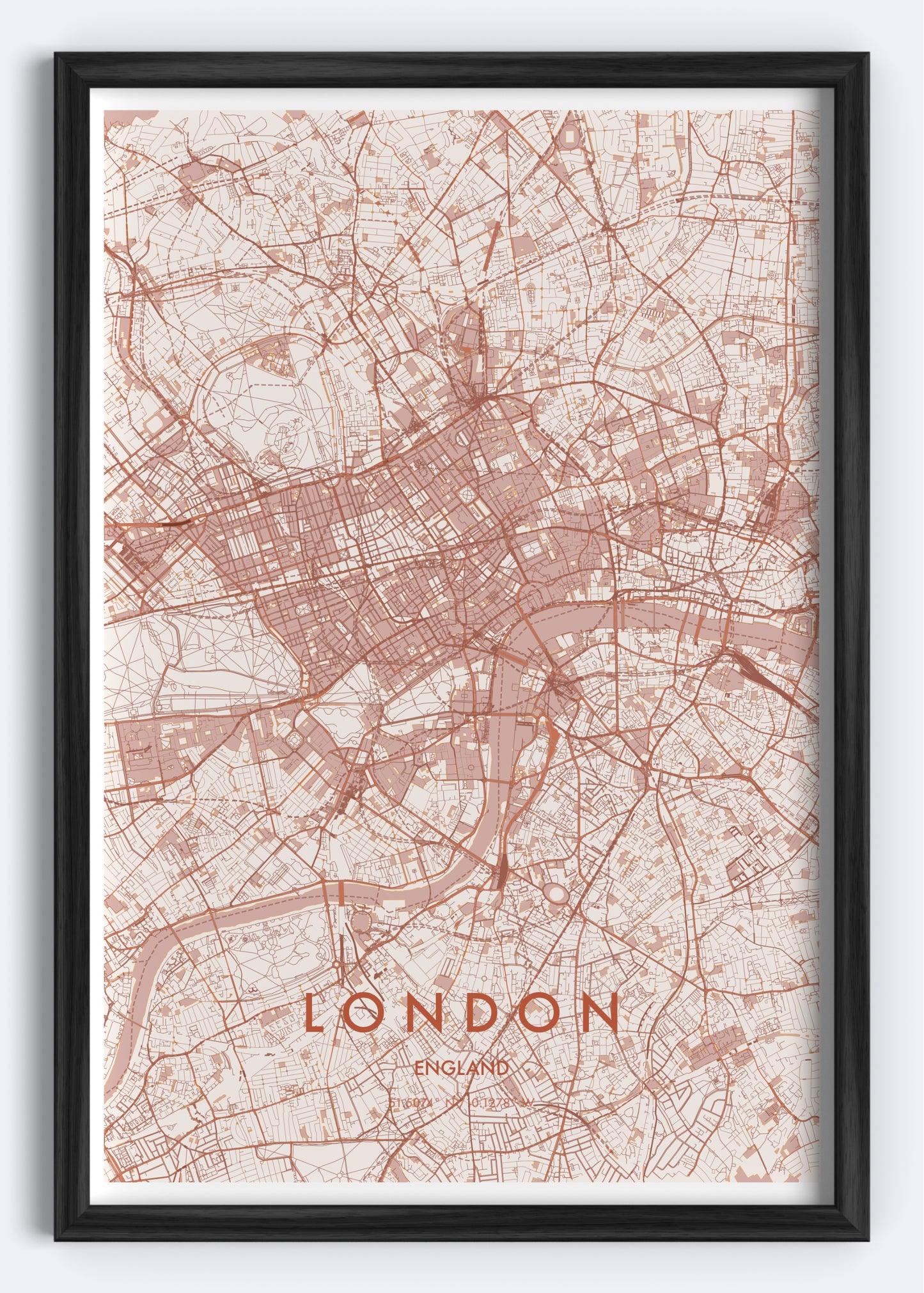 London, England – Map Wall Art Print