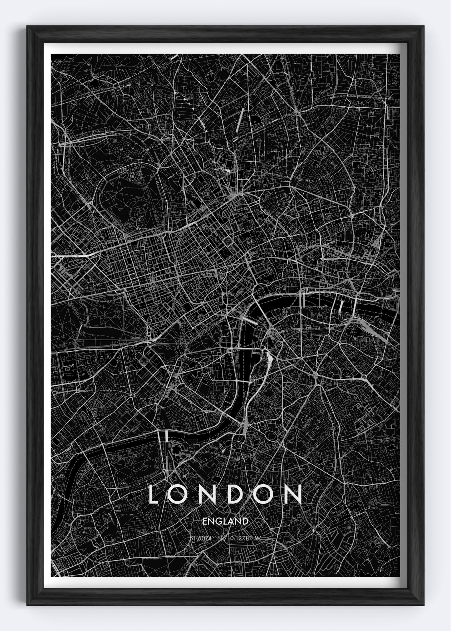 London, England – Map Wall Art Print