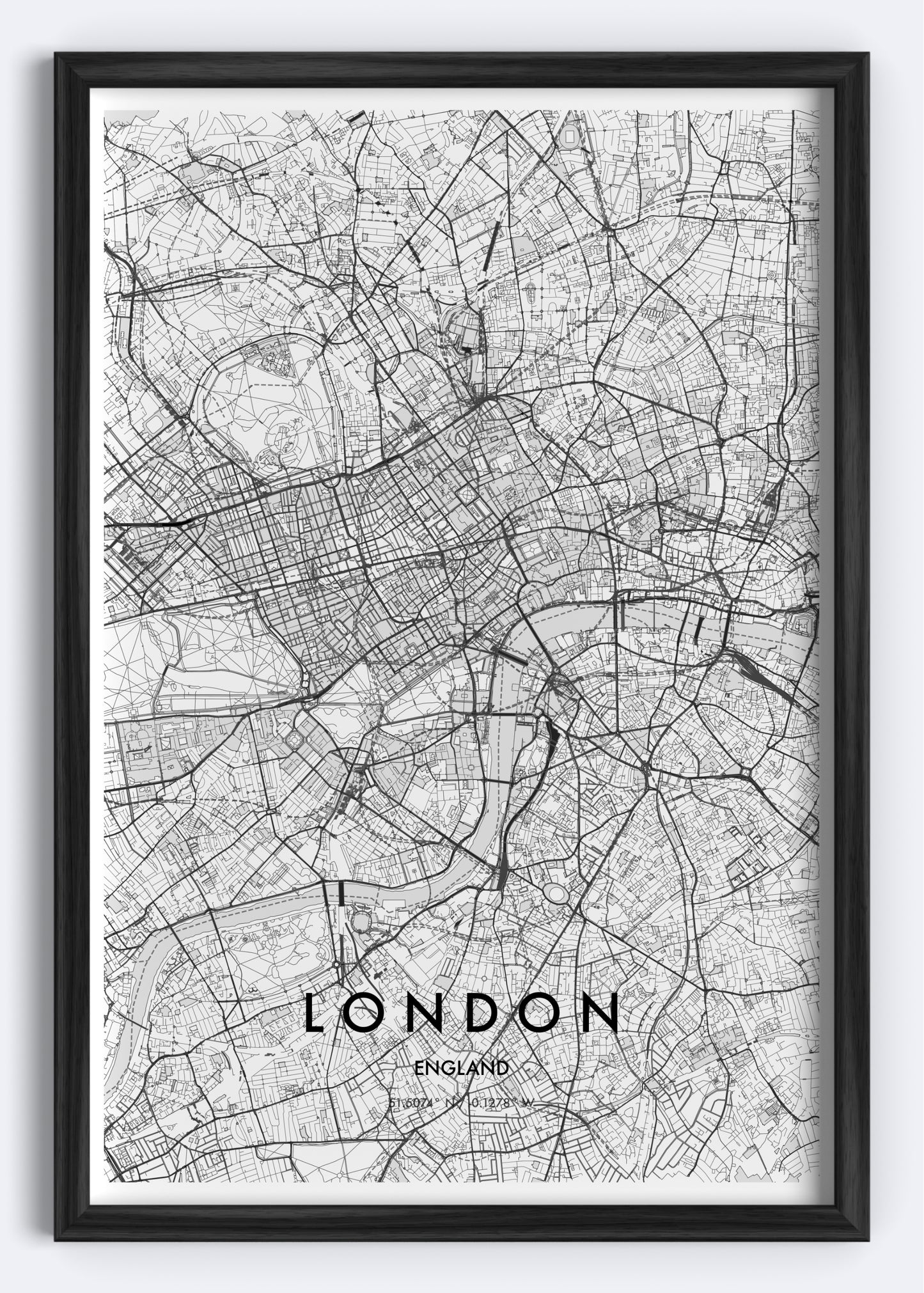 London, England – Map Wall Art Print