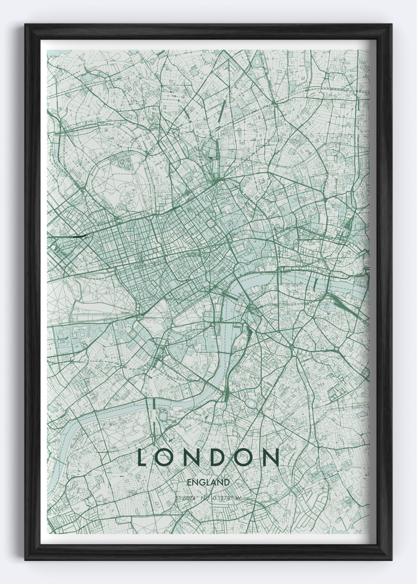 London, England – Map Wall Art Print