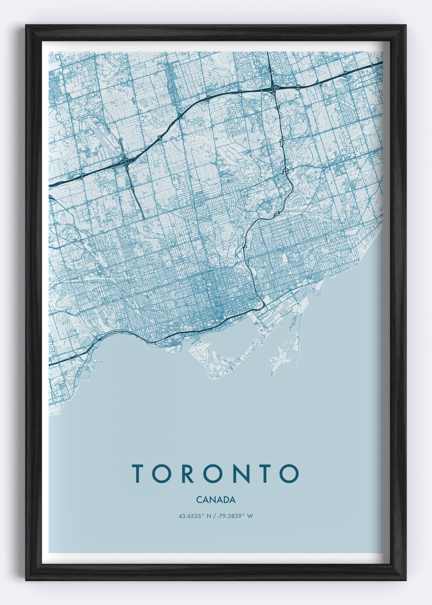 Toronto, Canada – Map Wall Art Print