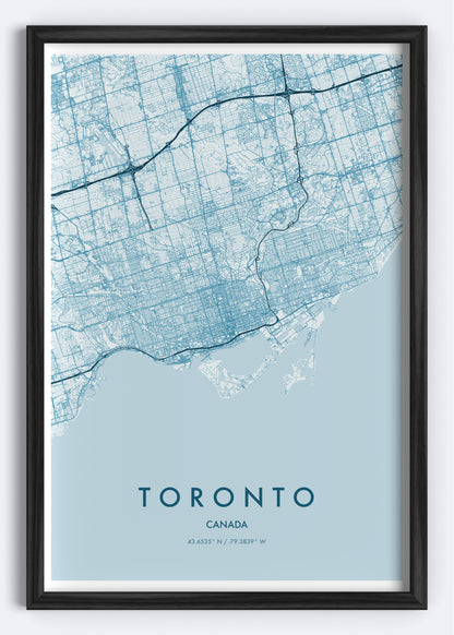 Toronto, Canada – Map Wall Art Print