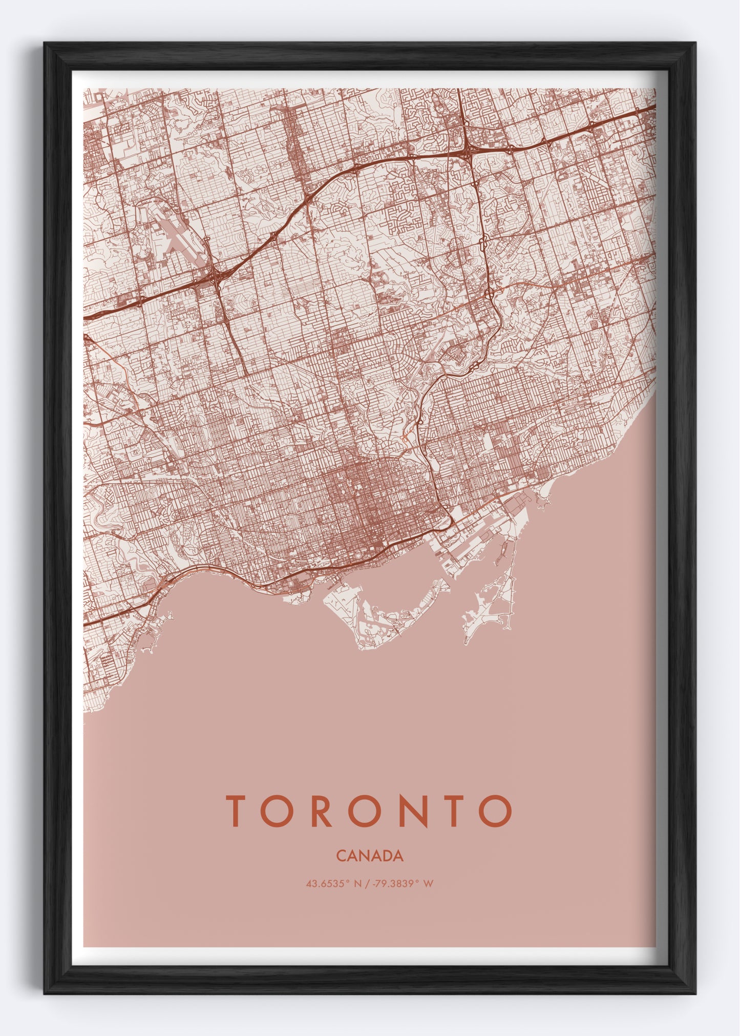 Toronto, Canada – Map Wall Art Print